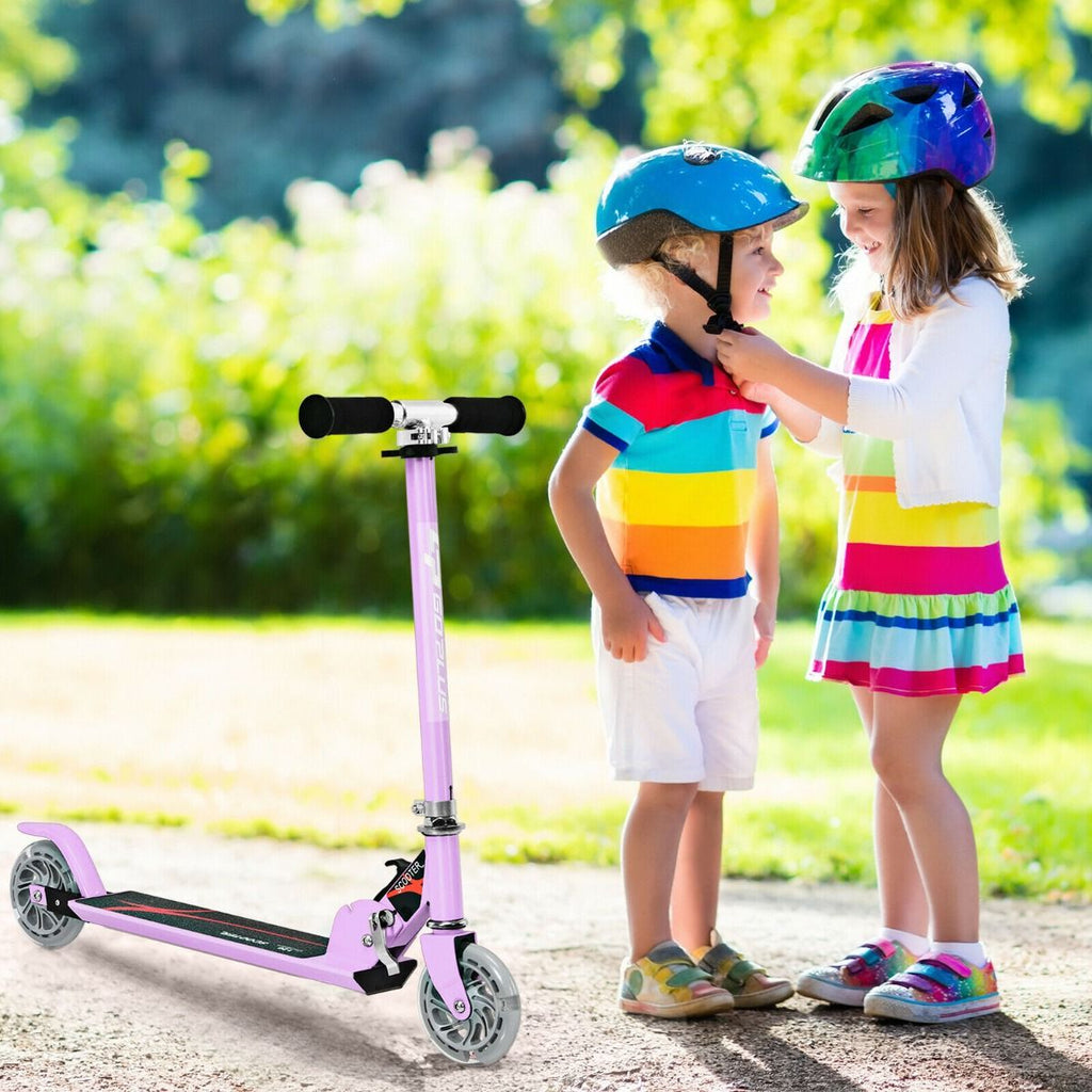 Kids Aluminum Folding Stunt Scooter with LED Wheels