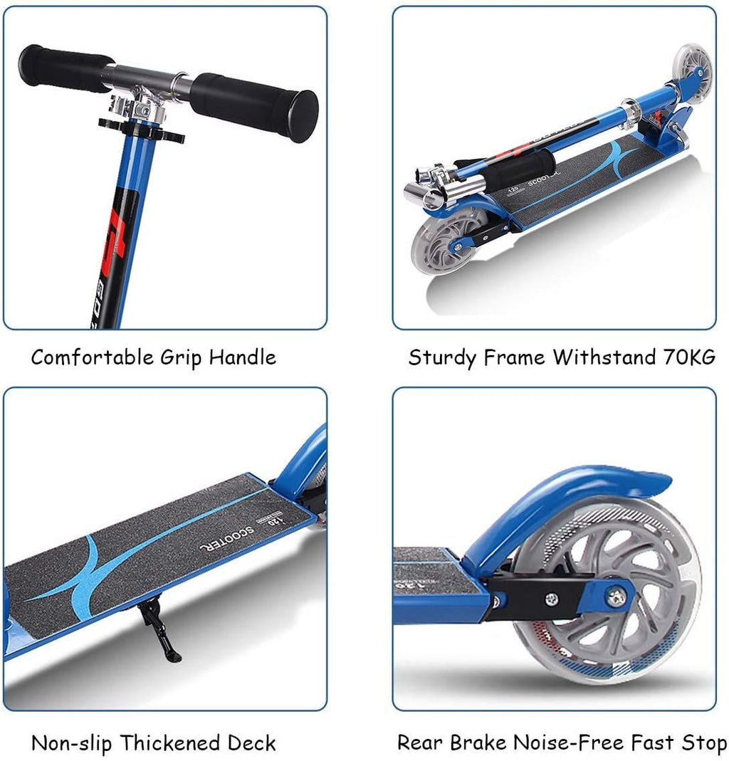 Kids Aluminum Folding Stunt Scooter with LED Wheels