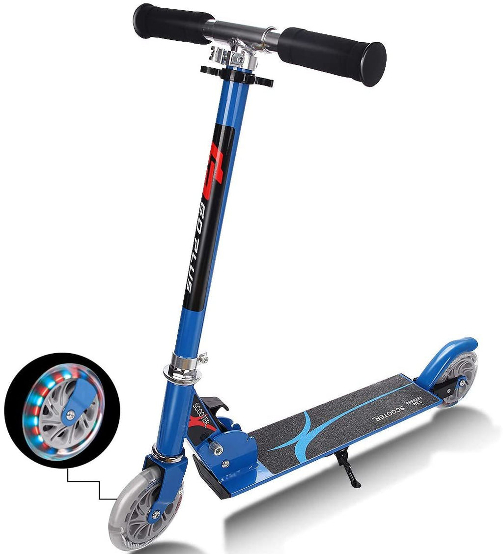 Kids Aluminum Folding Stunt Scooter with LED Wheels