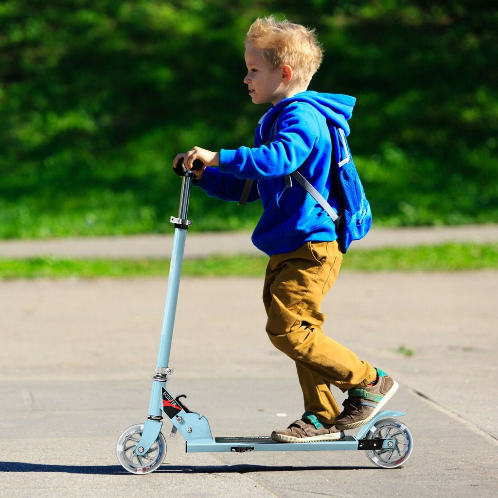 Kids Aluminum Folding Stunt Scooter with LED Wheels