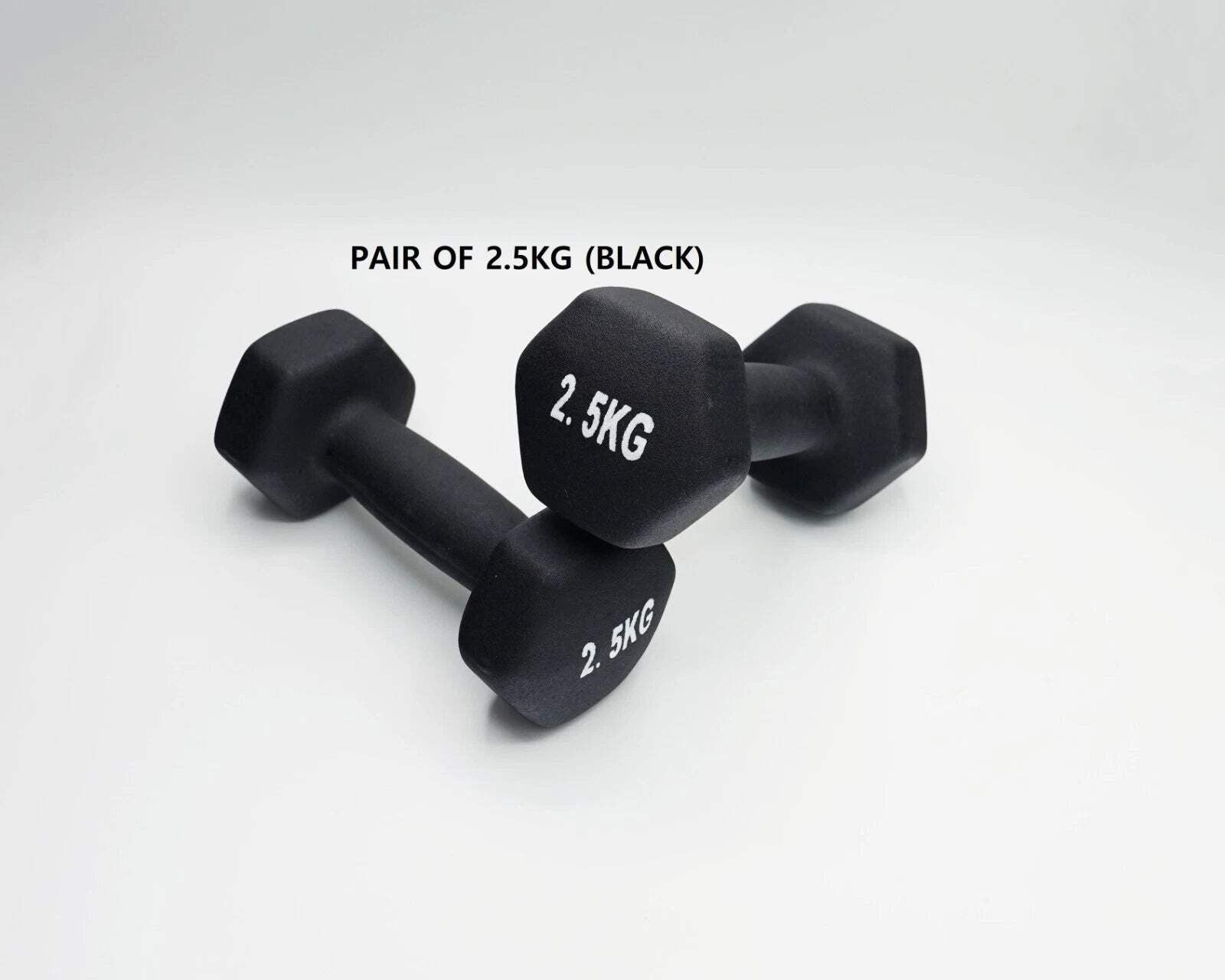 Neoprene Dumbbell Pair – Cast Iron Core Non-Slip Weights 0.5Kg–5Kg – Home Gym UK