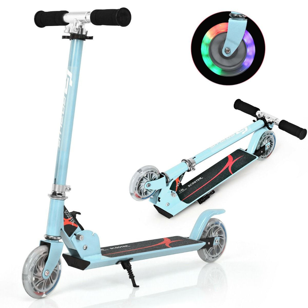 Kids Aluminum Folding Stunt Scooter with LED Wheels