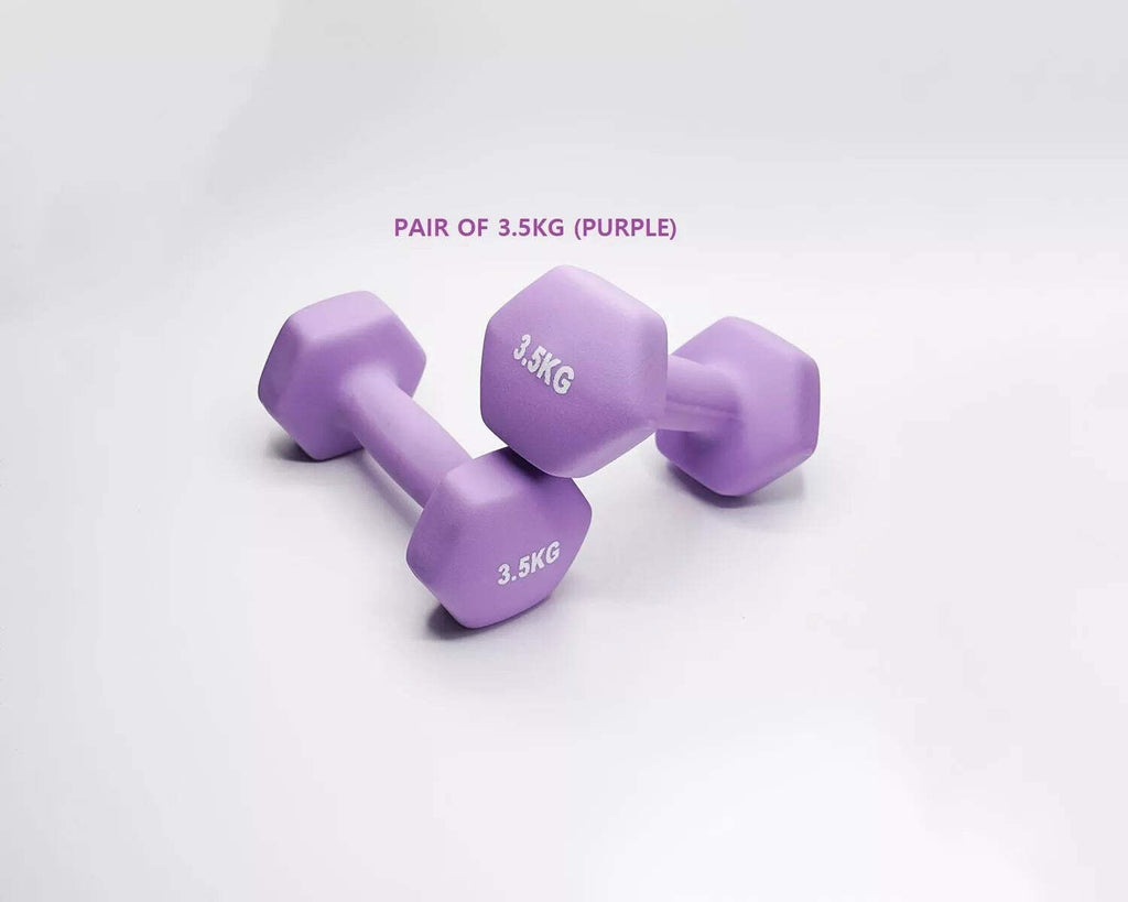 Neoprene Dumbbell Pair – Cast Iron Core Non-Slip Weights 0.5Kg–5Kg – Home Gym UK